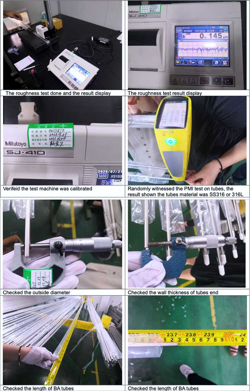 TUV Inspection on clean BA stainless steel tube at CIVMATS China