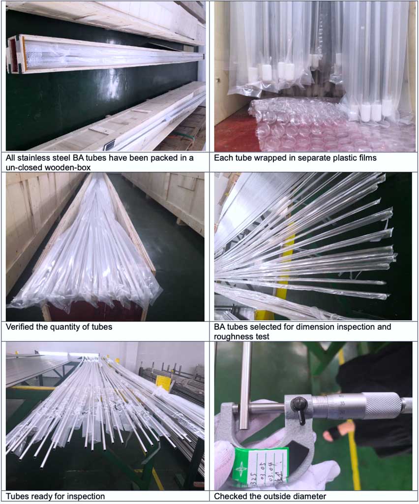 TUV Inspection on stainless steel clean BA tube at CIVMATS China