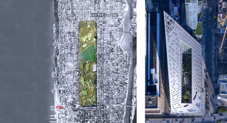 The Courtyard Building is to All the Infrastructure is what Central Park to the New York City (BIG 2016)