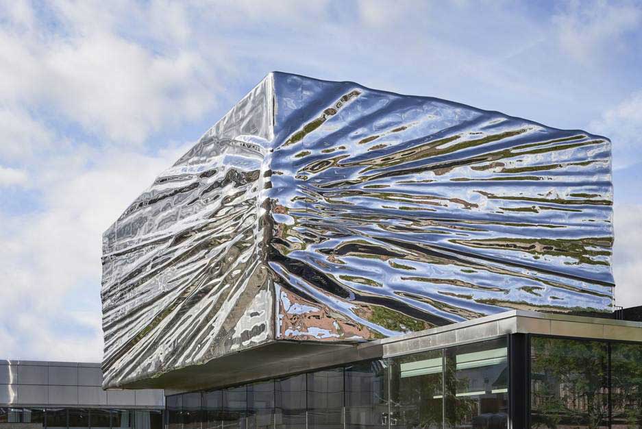 Weidemannsalen Enveloped with Stainless Steel Facade (Architonic 2025)