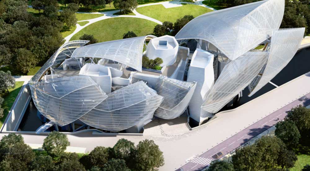 Foundation Louis Vuitton: Iceberg Covered by the Cloud of Glass Sails (Image Courtesy of Arch2O)