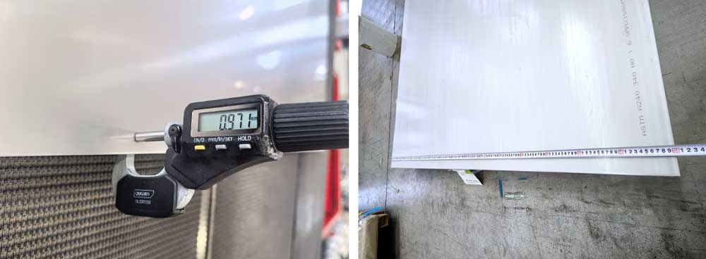 Stainless Steel Plate 2B (On the Left) VS No.1 Finish (On the Right) from CIVMATS China