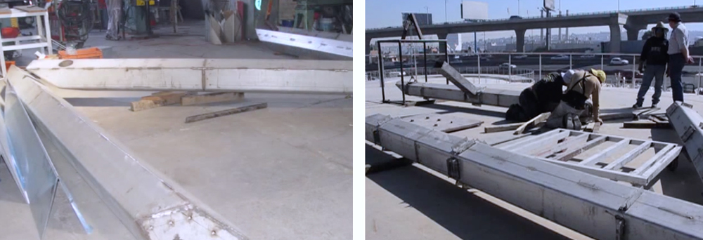 Stainless Steel Sheets, Pipes, Bolts and Nuts Applied to Haceros Inolvidables (Photo Courtesy of IMINOX & YouTube 2013)