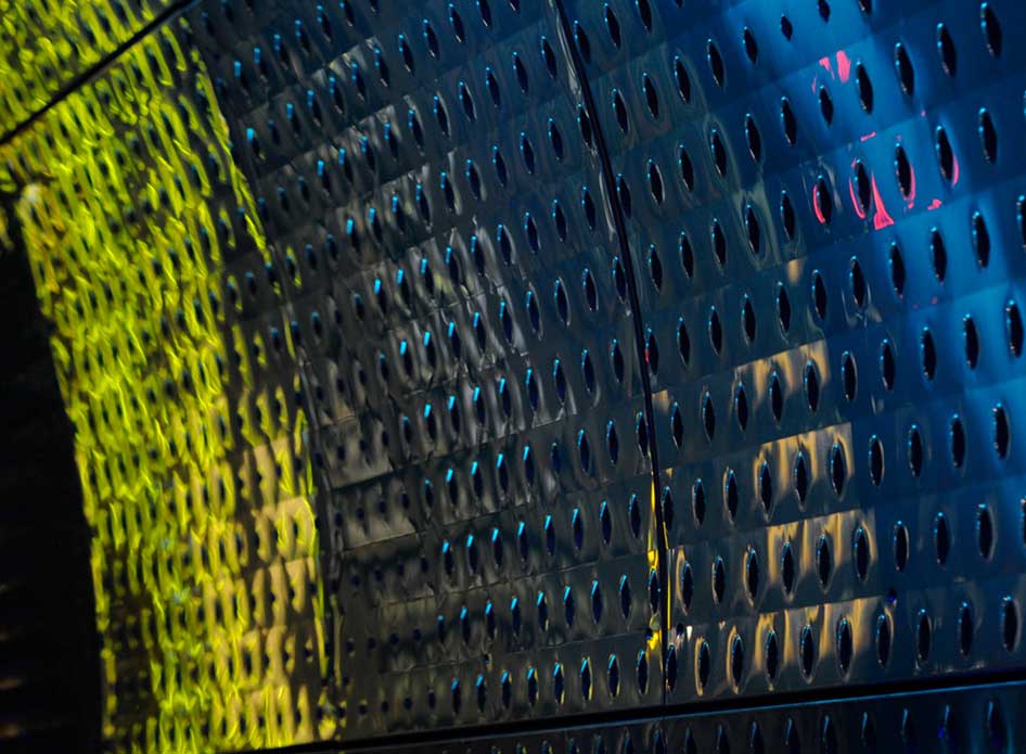 Stainless Steel Sheets with Different Patterns Used in Tunnel de Sartrouville (Photo Courtesy of Skills for Project 2026)