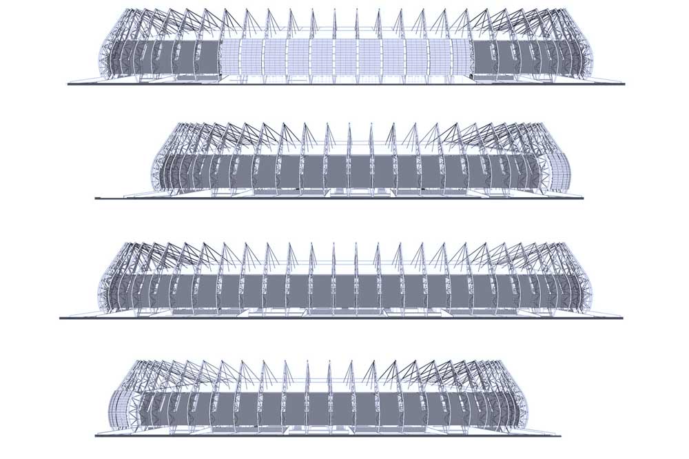 The Drawing of Castelão Arena Renovated during 2011 and 2012 (Photo Courtesy of Leonardo Finotti & Domusweb 2014)