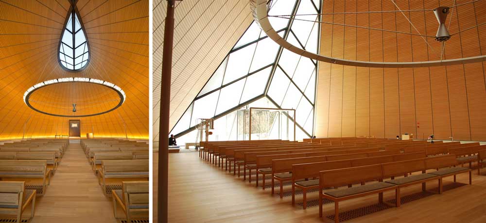 The Interior Design of Miho Institute of Aesthetics – Chapel Under Construction (Photo Courtesy of OLI ARCHITECTURE PLLC. 2025 - Left Photo and P.T.Morimura & Associates, LTD. 2022 – Right Photo)