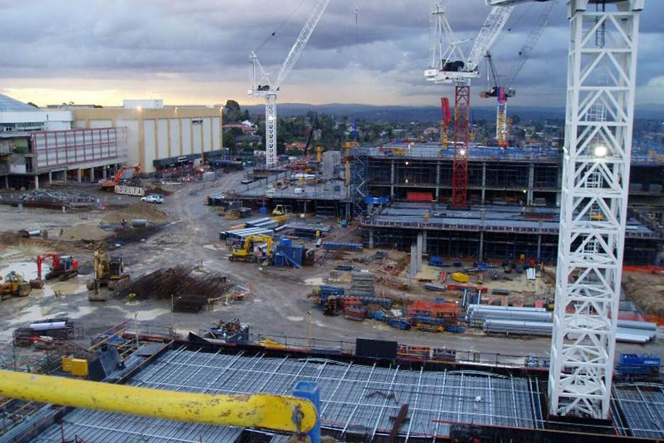 Westfield Doncaster under Construction at Early Stage (Photo Courtesy of Thfrang 2008)