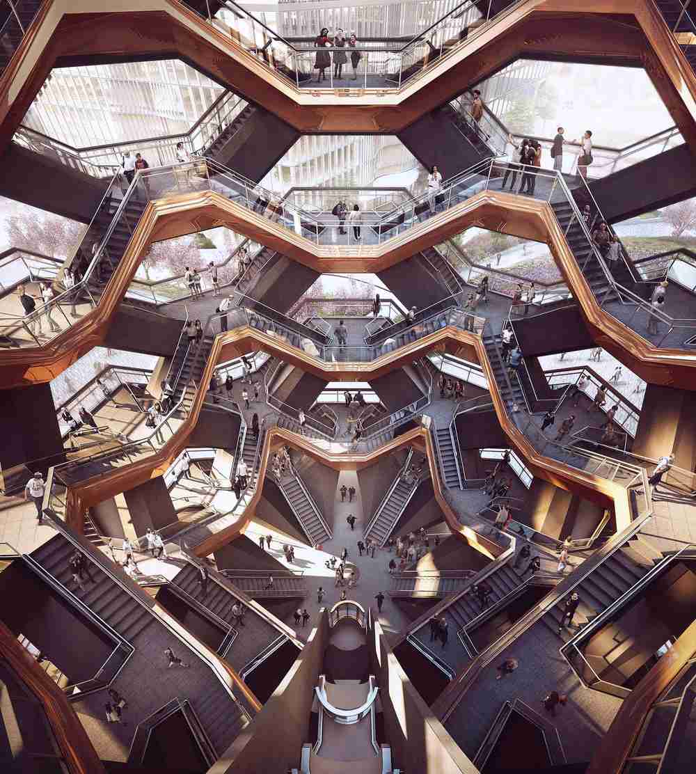 The Vessel Located at Hudson Yards in Manhattan NYC (Photo Courtesy of Heatherwick.com)